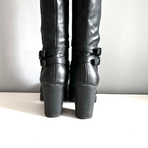 Women's Black Knee-High Boots Size 8.5 - Picture 4 of 10